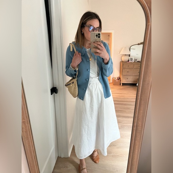 Sézane Bettany Cardigan in Vintage Blue Size M - Picture 7 of 11